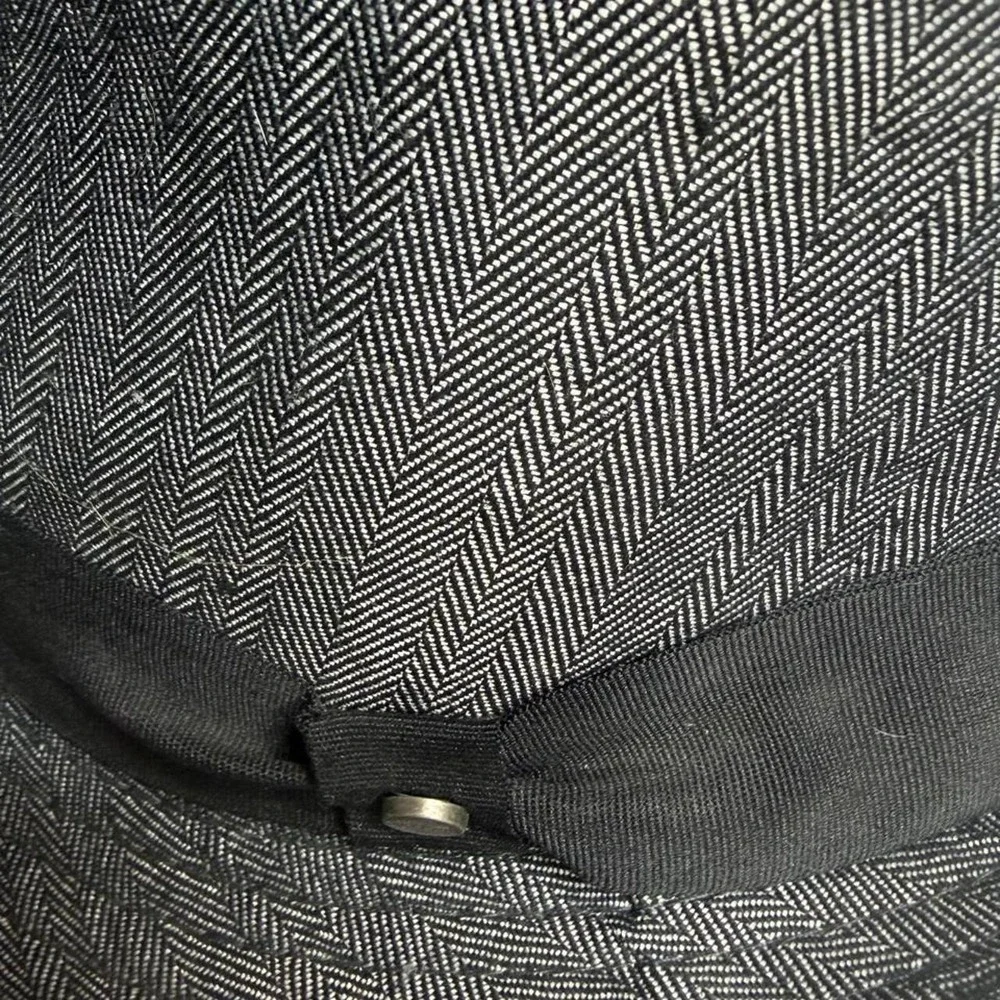 Stetson All-American Gray Herringbone Fedora Trilby Hat Men's Large Classic